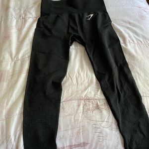 Vital seamless leggings // black marl// gym shark